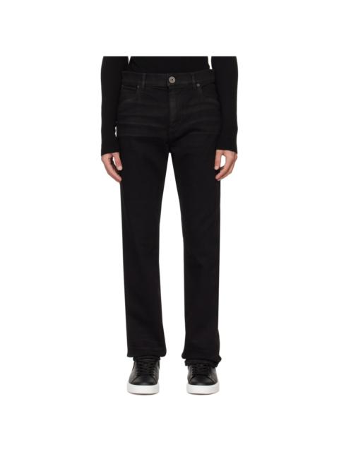 Balmain Black Embroidered Jeans