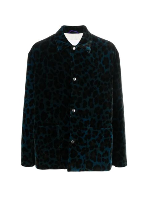 OAMC leopard-print velvet jacket
