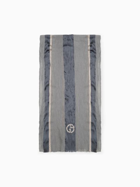GIORGIO ARMANI SILK-BLEND JACQUARD STOLE
