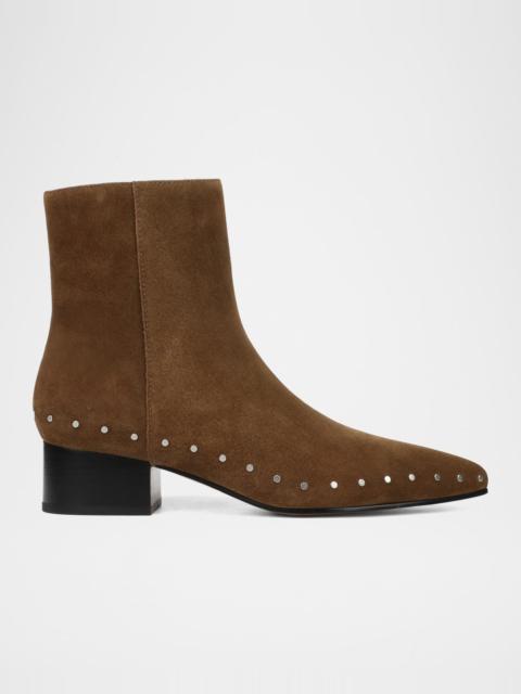 Vince 40mm August Studded Suede Ankle Boots