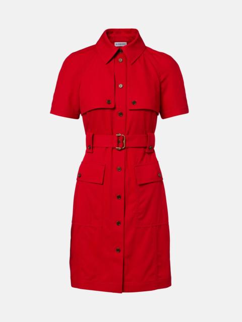 Burberry Belted wool shirt dress