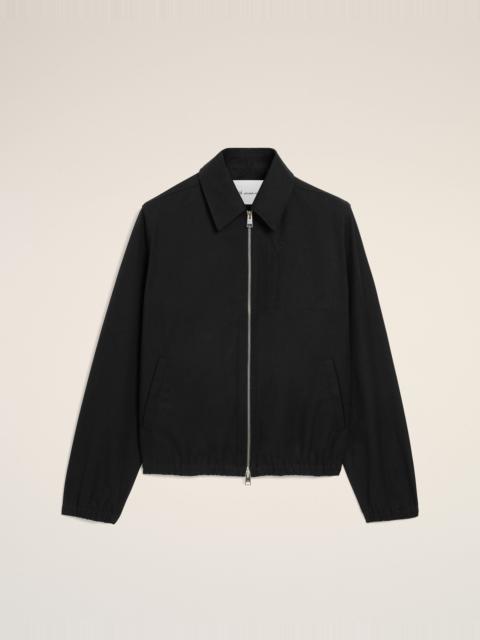 AMI Paris BLACK COTTON AMI DE CŒUR ZIPPED JACKET