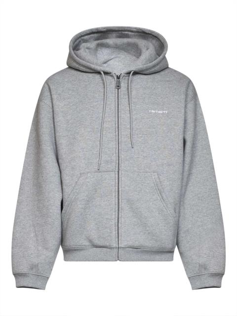Carhartt WIP Grey Hooded Ebbert Jacket zip-up hoodie