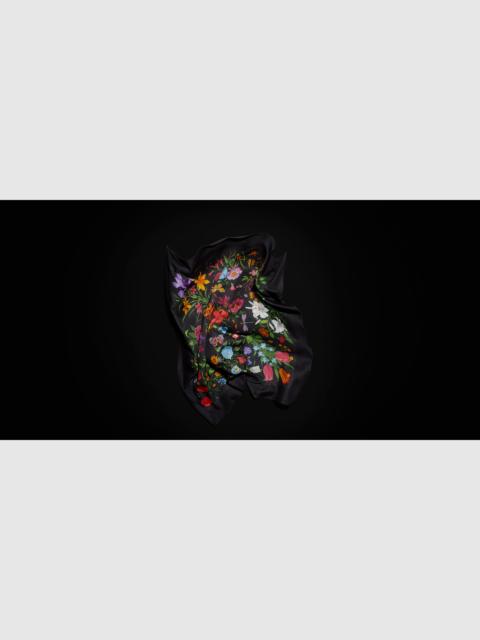 GUCCI Printed GG wool silk shawl
