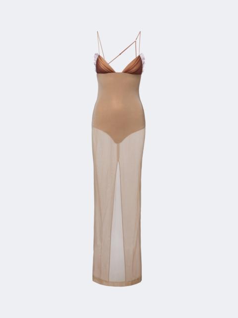 NENSI DOJAKA Sheer tulle maxi dress