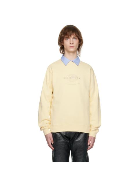 Martine Rose Yellow Embroidered Sweatshirt