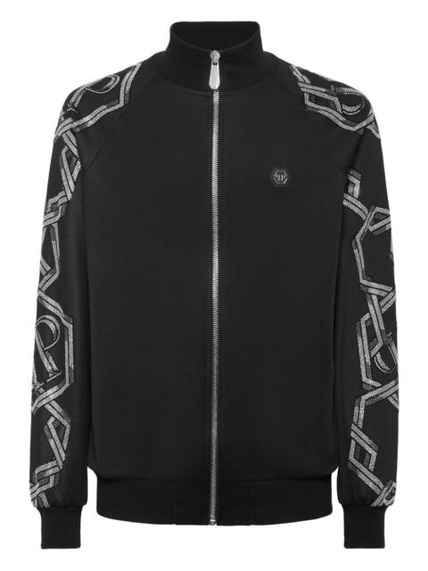 PHILIPP PLEIN chain-embellished track jacket