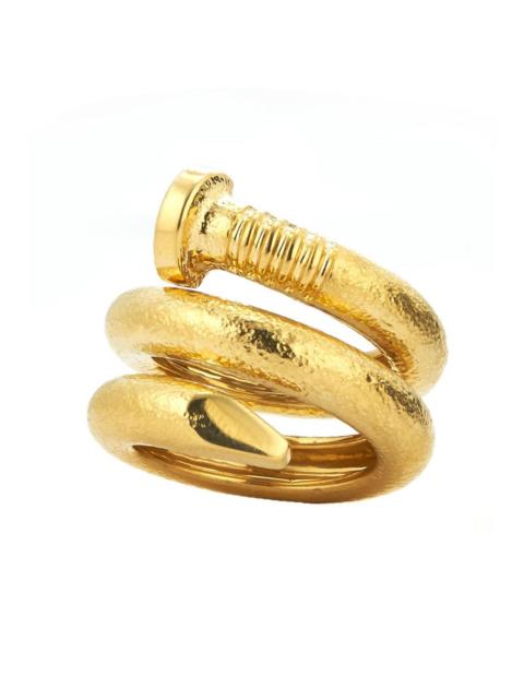 DAVID WEBB Hammered Nail Ring