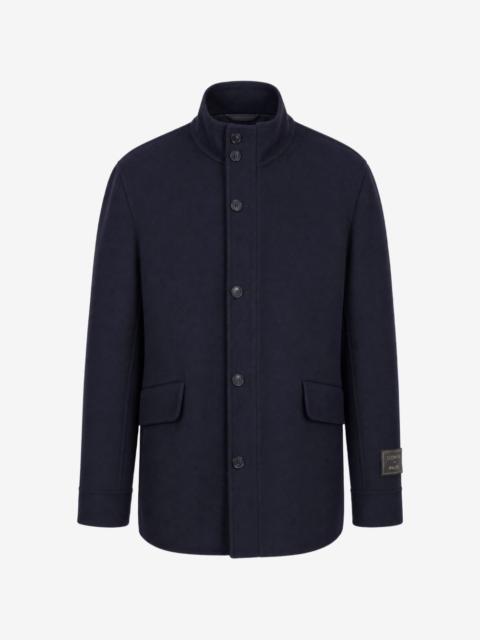SLOWEAR high-neck button-up coat