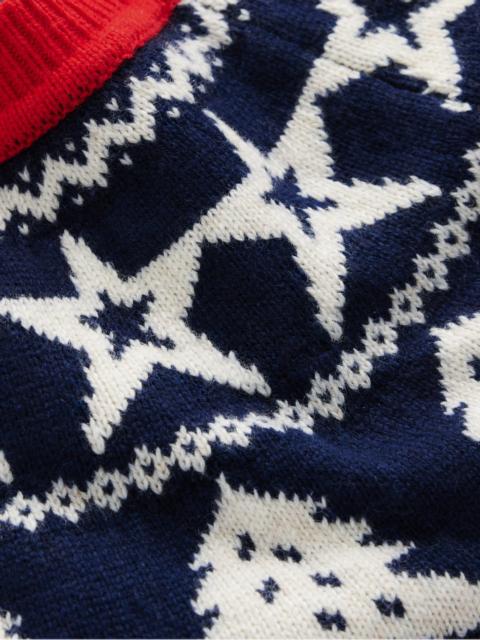 BODEN Edie Fair Isle Sweater-Navy reindeer
