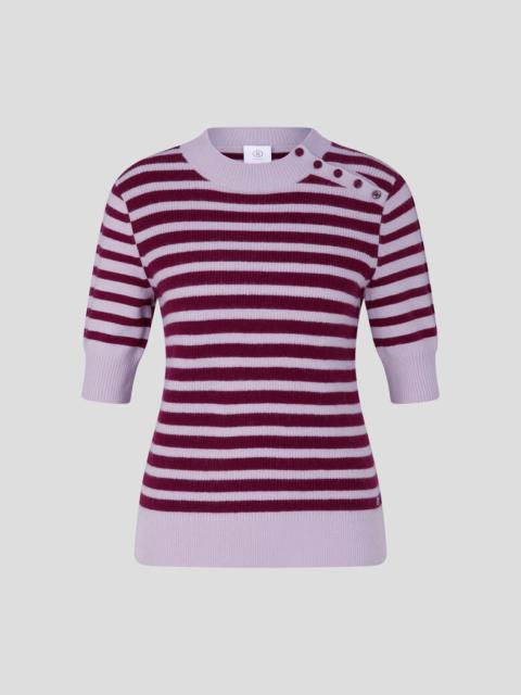 BOGNER Jaren short-sleeved pullover in Bordeaux/Lilac