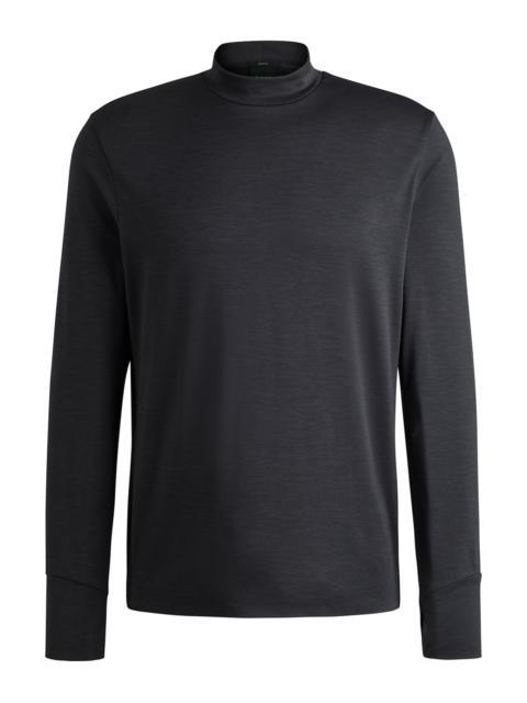 BOSS SLIM-FIT LONG-SLEEVED T-SHIRT IN TEMPERATURE-REGULATING FABRIC