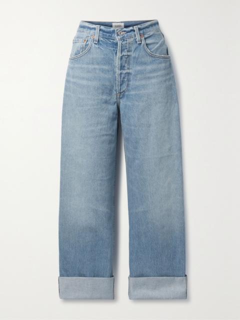 Citizens of Humanity Ayla Baggy high-rise wide-leg organic jeans Light blue