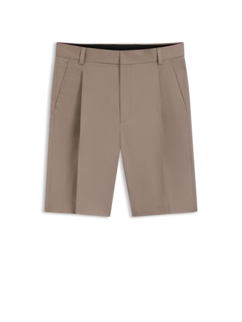 HUGO RELAXED-FIT SHORTS IN STRETCH-COTTON TWILL