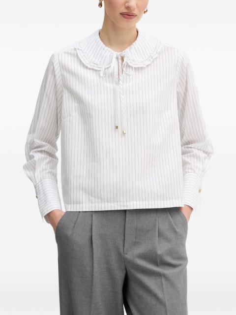 Barbour Avery ruffled striped blouse