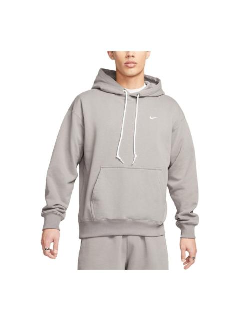 Nike Solo Swoosh Fleece Pullover Hoodie 'Grey' DX0814-029