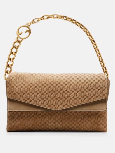 GUCCI GG Large suede shoulder bag