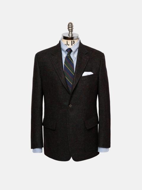 J. PRESS MADE-IN-CANADA BROWN MARL SHAGGY DOG SCOTTISH SHETLAND WOOL SPORT COAT