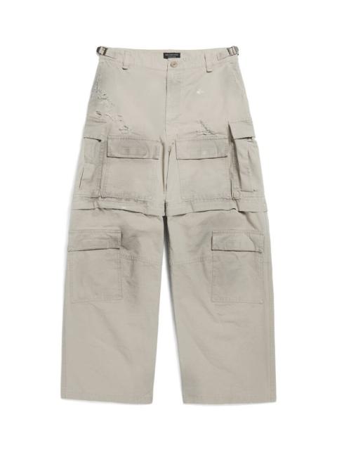 BALENCIAGA Men's Large Cargo Pants in Beige