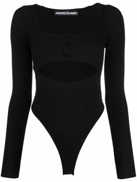 ANDREĀDAMO ribbed-knit bodysuit