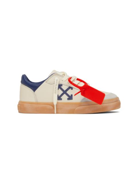 Off-White & Blue Vulcanized Vintage Sneakers