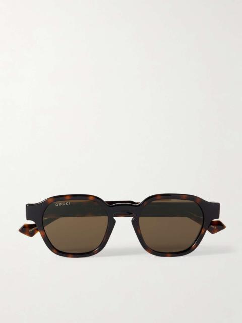 La Piscine Round-Frame Tortoiseshell Acetate and Gold-Tone Sunglasses