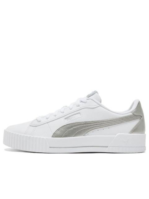 PUMA (WMNS) PUMA Carina Crew Metallic 'White Grey' 368879-01