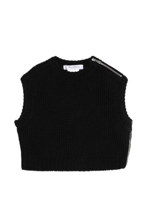 Max Mara ribbed zip top