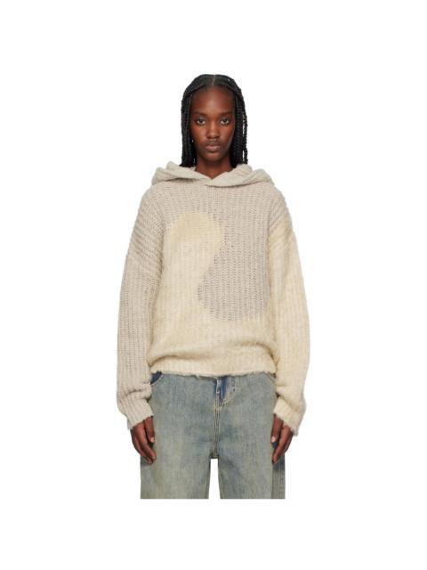 ERL Gray Swirl Knit Hoodie