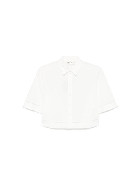 ladder-embroidered poplin shirt