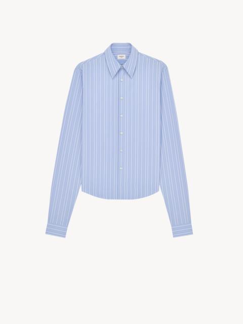 SAINT LAURENT SHIRT IN STRIPED COTTON POPLIN
