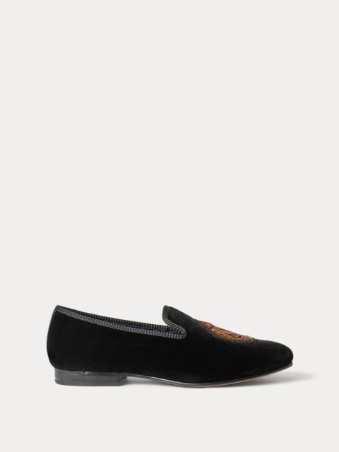 Polo Ralph Lauren Paxton Crest Velvet Slipper