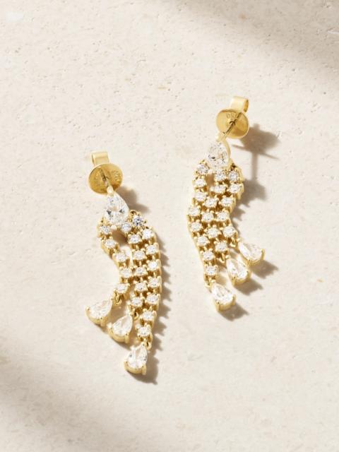 ANITA KO Fringe 18-karat Gold Diamond Earrings