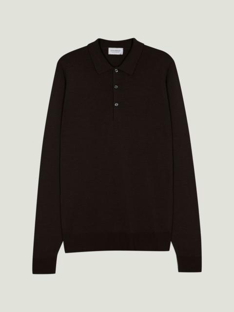 JOHN SMEDLEY Belper Extra Fine Merino Wool Polo Shirt