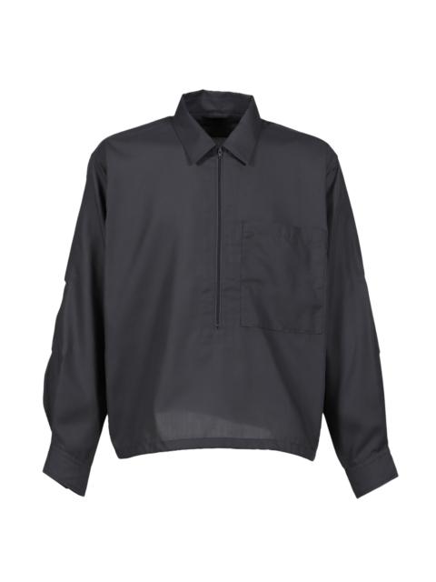DAIWA PIER39 TECH HALF ZIP SHIRT L/S / CHARCOAL
