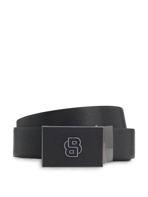 BOSS REVERSIBLE BELT IN ITALIAN LEATHER WITH INTERCHANGEABLE BUCKLES