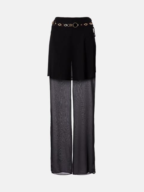 CHRISTOPHER ESBER Belted silk wide-leg pants