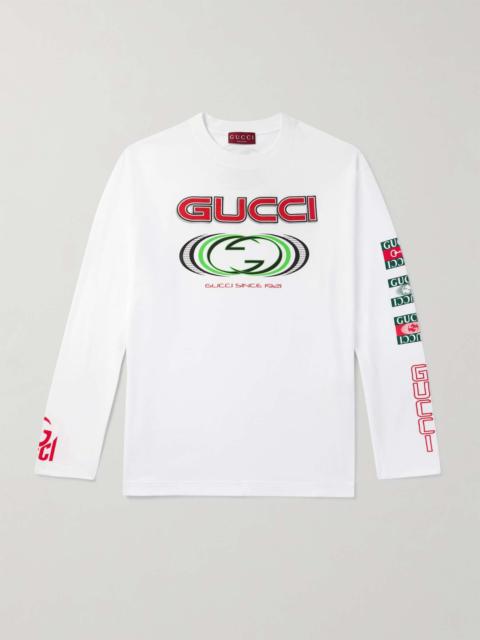 GUCCI Logo-Print Cotton-Jersey T-Shirt