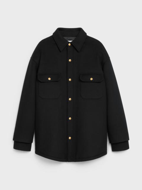CELINE Egg-Shaped overshirt in double face Cashmere