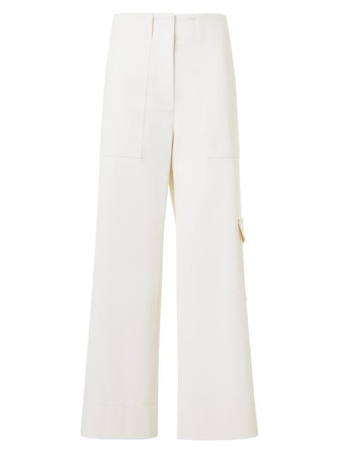AKRIS Women's Cliff Cotton Gabardine Cargo Pants - Cream