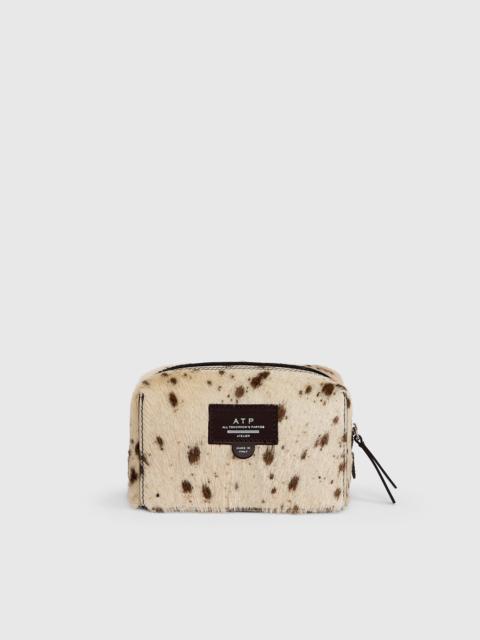 ATP ATELIER Capanne Mandorla Printed Mini Cow Beauty Bag