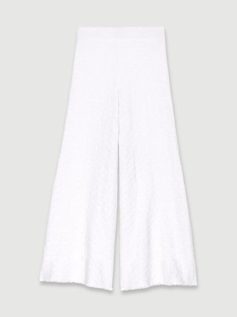 maje Wide-leg tweed trousers