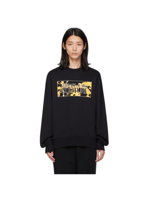 VERSACE JEANS COUTURE Black Printed Sweatshirt