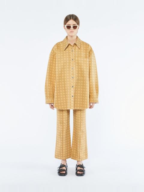 Nanushka Laser Faded Monogram Camel Shirt