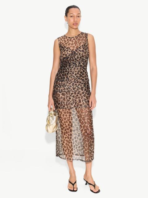 SIMONMILLER Kinny Mesh Dress In Cheetah