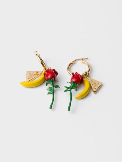 Prada Enameled metal earrings
