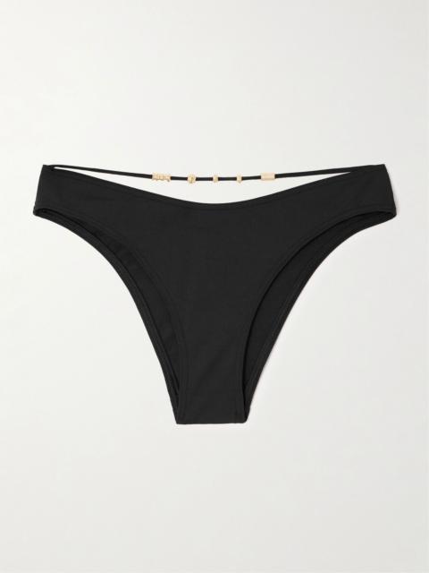ERES Trésor Lava cutout embellished bikini briefs Black