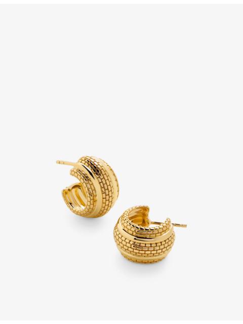 MONICA VINADER Heirloom small 18ct yellow gold-plated vermeil sterling-silver earrings