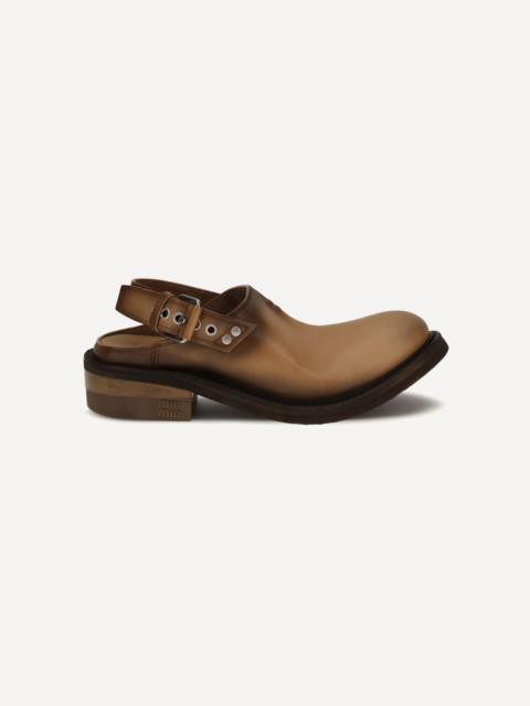 Miu Miu Foule leather Mules