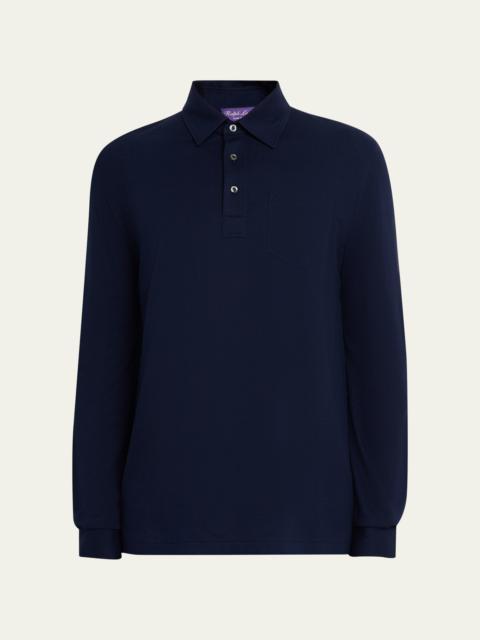 Ralph Lauren Men's Cotton and Cashmere Long-Sleeve Polo Shirt